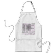 Apron with cooking measurement equivalents
