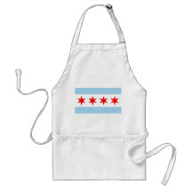 Apron with Flag of Chicago, Illinois State, U.S.A.