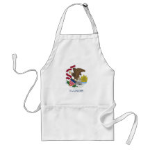 Apron with Flag of Illinois State, U.S.A.