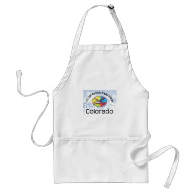 Apron with mountain logo by ProgressiveOutreach