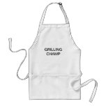 Apron with words GRILLING CHAMP on the front.
