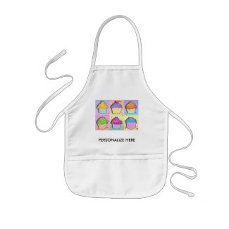 Aprons, Baby Bibs - Pop Art Cupcakes