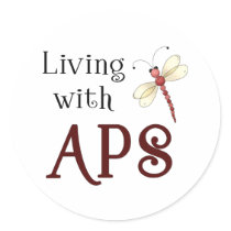 APS Awareness Items Round Stickers