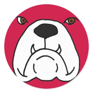 AQ- Awesome Bulldog Face Stickers