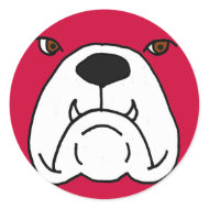AQ- Awesome Bulldog Face Stickers sticker