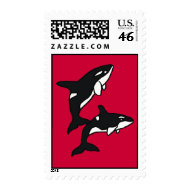 AQ- Leaping Killer Whale Postage Stamps stamp