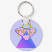 AQP Basic Logo Keychain by AngelQuiltProject AQP Basic Logo Keychain