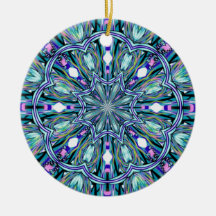 Aqua 2 Designs in 1 Christmas Ornament