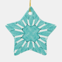 Aqua 2 Designs in 1 Christmas Ornament