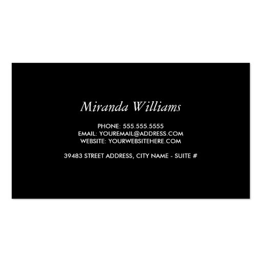 Aqua Abstract Ribbons Business Cards (back side)