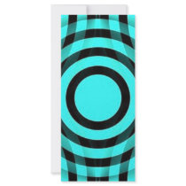 aqua_and_black_interlocking_concentric_circles custom rack cards