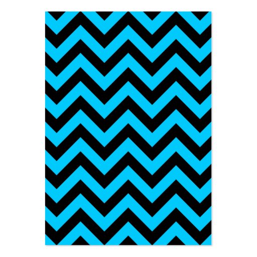 Aqua and Black Zig Zag Business Card Template (front side)