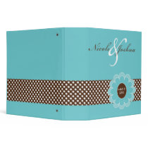 Aqua and Espresso Wedding Binder Scrapbook