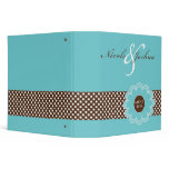 Aqua and Espresso Wedding Binder Scrapbook