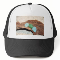 aqua and green seaglass hats