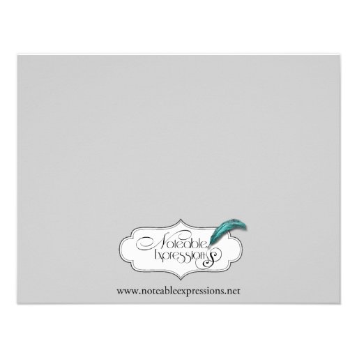 Aqua and Grey Band Starfish Wedding Engagement Personalized Announcement