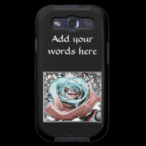 Aqua and Pink "colored foil" rose casemate cases