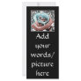 Aqua and Pink "colored foil" rose Rack Cards