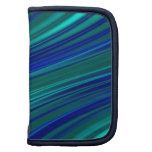 Aqua and royal blue wavy stripes planners