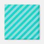 Aqua and Turquoise Stripes Refrigerator Magnets