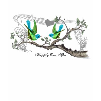 Aqua & Apple Green Happily Ever After Bride Tee shirt