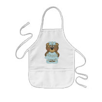 Aqua Ballerina Bear Apron