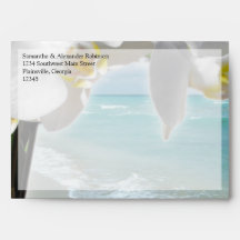 Aqua Beach Orchid Envelopes