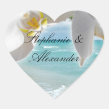 Aqua Beach Orchid Stickers
