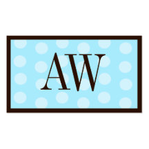Aqua Bedotted Business Card Template