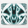 Aqua-Black Skull Mousepad