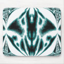 Aqua-Black Skull Mousepad