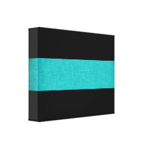 Aqua black striped fashion wall hangings canvas prints