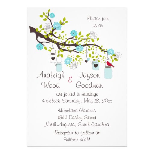 Aqua Bliss Wedding Invitations