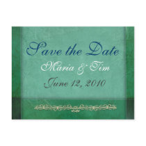 Aqua blue and green save the date template - postcards by aslentz Aqua blue and green save the date template - postcards