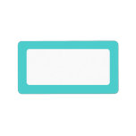 Aqua blue border blank personalized address labels