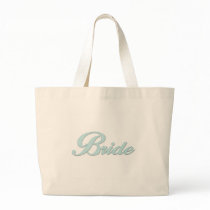Aqua Blue Bride Tote Bag
