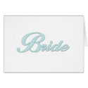 Aqua Blue Bride cards