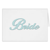 Aqua Blue Bride cards