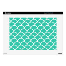 Aqua Blue Fish scale pattern Skin For 15" Laptop