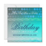 Aqua Blue Funky Dance Party Birthday Invitation