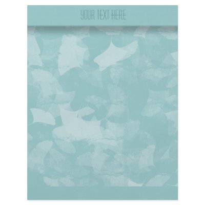Aqua Blue Gingko Leaves Flyer by samack