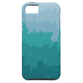 Aqua Blue Green Color Mix Ombre Grunge Design Case For iPhone 5/5S