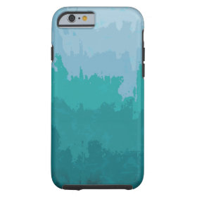 Aqua Blue Green Color Mix Ombre Grunge Design iPhone 6 Case