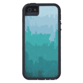 Aqua Blue Green Color Mix Ombre Grunge Design Case For iPhone 5