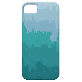 Aqua Blue Green Color Mix Ombre Grunge Design iPhone 5 Cover
