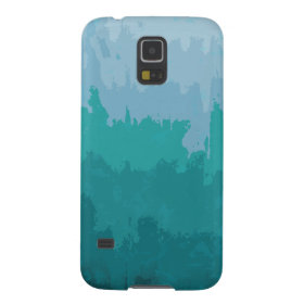 Aqua Blue Green Color Mix Ombre Grunge Design Galaxy S5 Cases