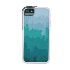 Aqua Blue Green Color Mix Ombre Grunge Design iPhone 5/5S Covers