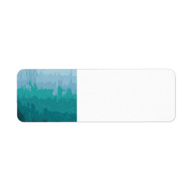 Aqua Blue Green Color Mix Ombre Grunge Design Custom Return Address Labels