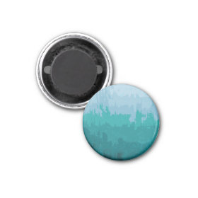 Aqua Blue Green Color Mix Ombre Grunge Design Refrigerator Magnet