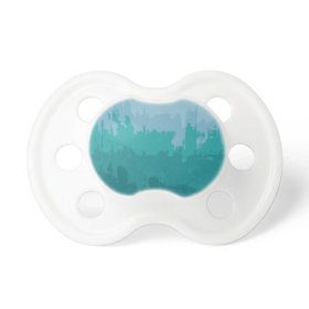 Aqua Blue Green Color Mix Ombre Grunge Design Baby Pacifiers